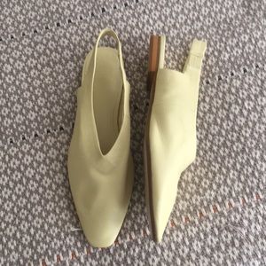 NEVER WORN Mango 100% leather sling backs